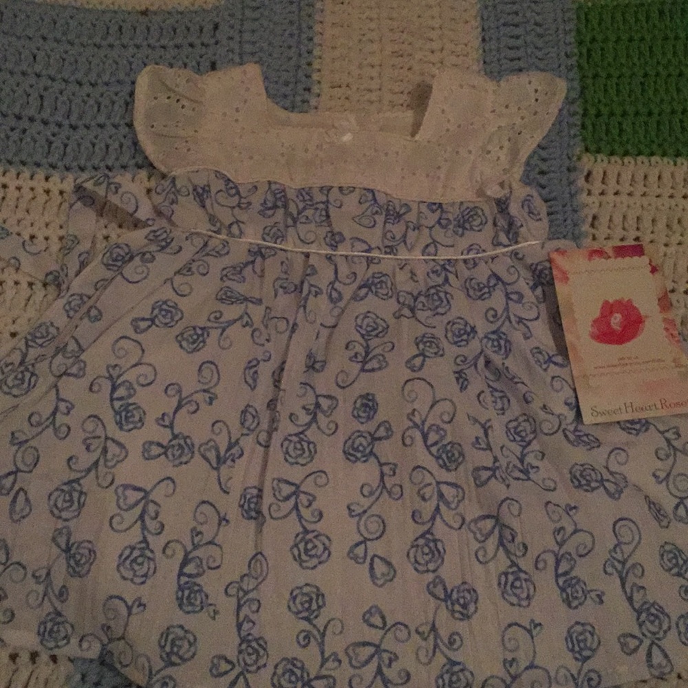 Blue and white dress 12 month